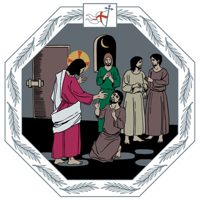 Messu Päivän näyttökuva Jeesus näyttäytyy Tuomakselle