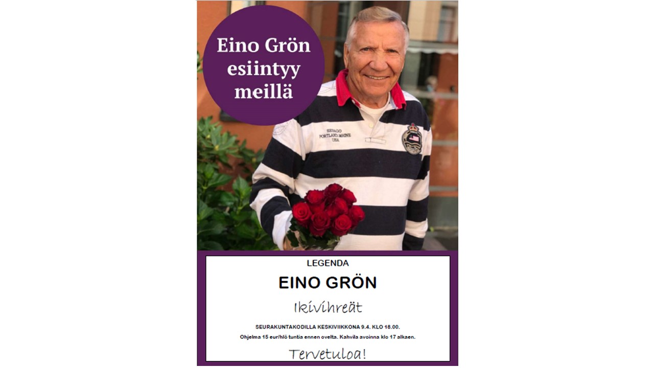 Konsertti: Eino Grön Eino Grönin kuva
